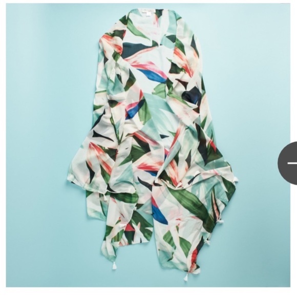 Subtle Luxury Birds of Paradise Pareo Sarong NWT - Picture 10 of 13